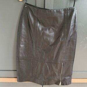 Talbots Black 100% Luxe Leather Skirt • 4 • NWT